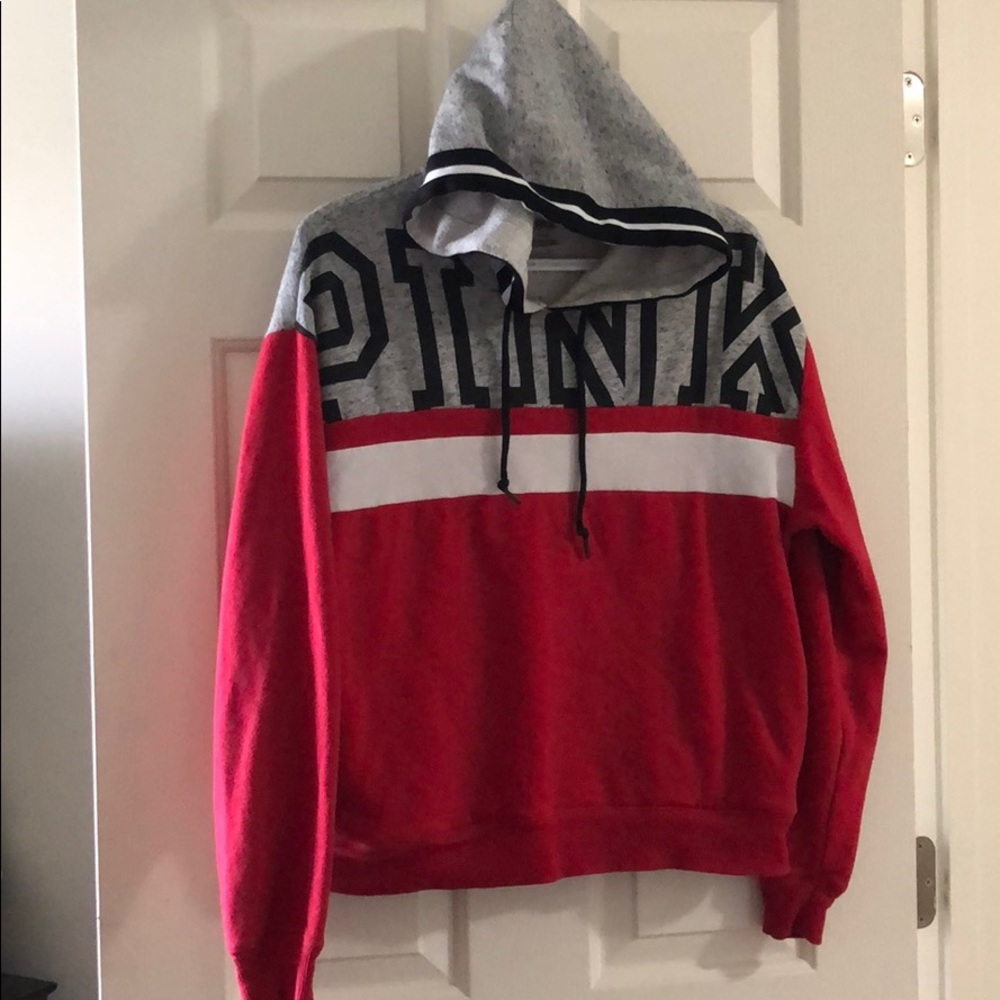 PINK hoodie.